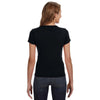 Anvil Women's Black Scoop T-Shirt