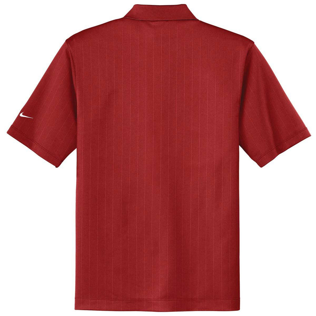 Nike Men's Red Dri-FIT S/S Textured Polo