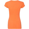 Next Level Women's Neon Heather Orange Sporty V-Neck Tee