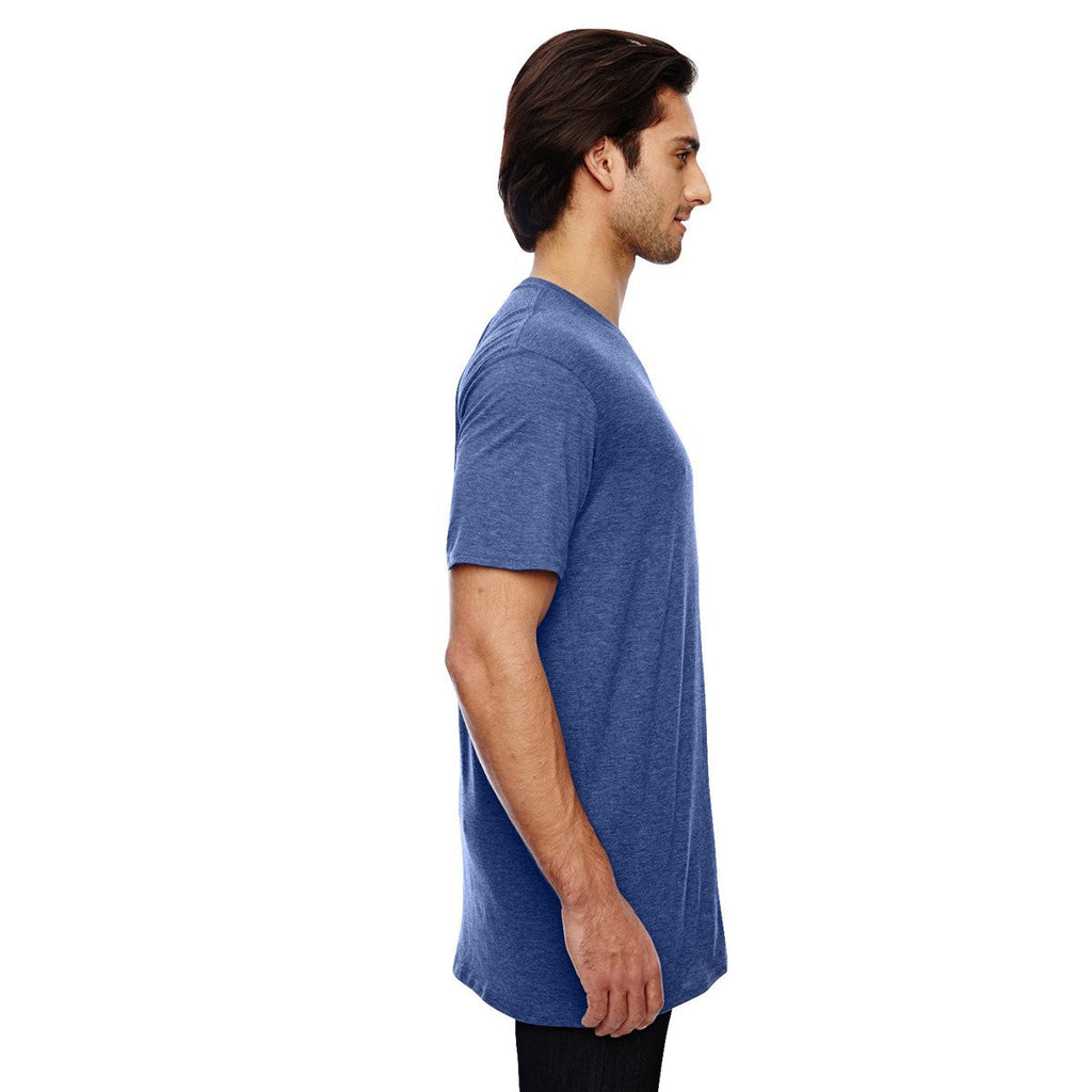 Anvil Men's Heather Blue 3.2 oz. Featherweight Short-Sleeve T-Shirt