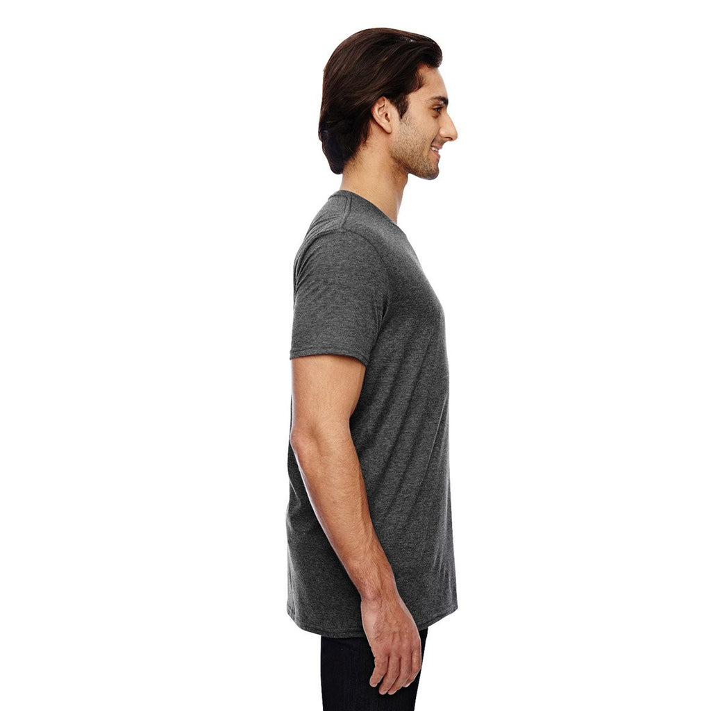 Anvil Men's Heather Dark Grey 3.2 oz. Featherweight Short-Sleeve T-Shirt
