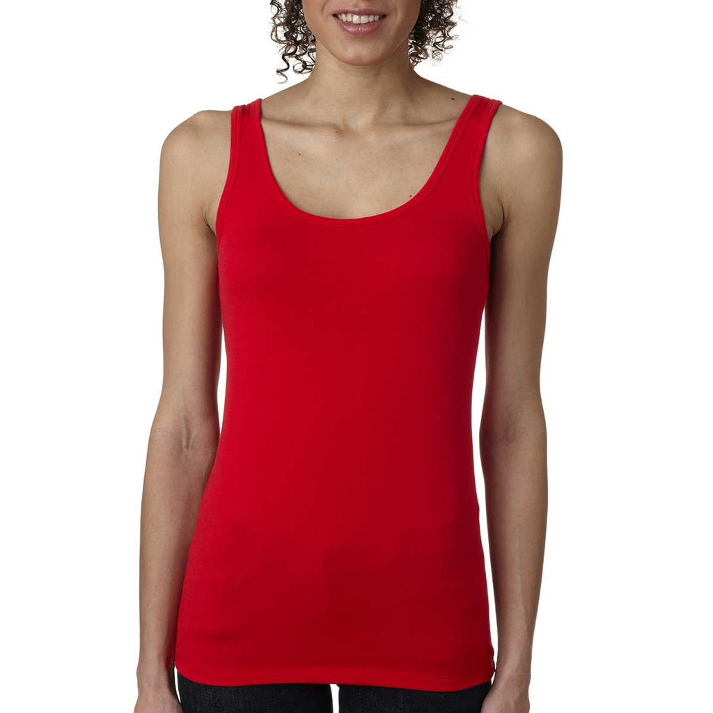 Next Level Women's Red Jersey Tank Top