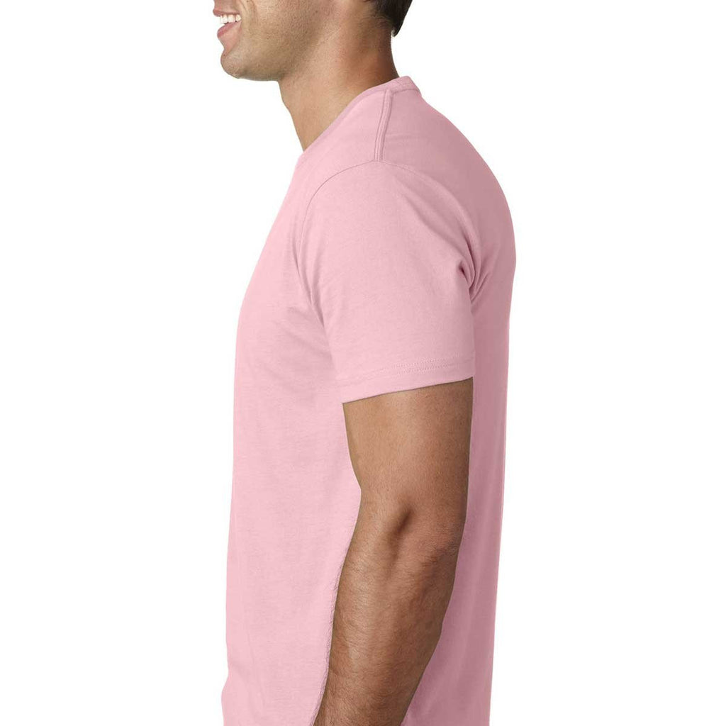 Next Level Men's Light Pink Premium Fitted Short-Sleeve Crew
