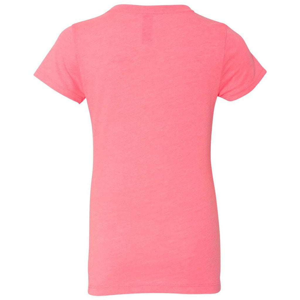 Next Level Girl's Neon Heather Pink Princess CVC Tee
