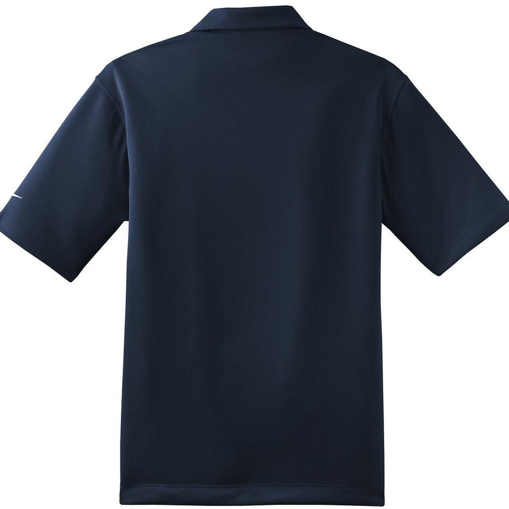 Nike Men's Navy Dri-FIT S/S Pebble Texture Polo