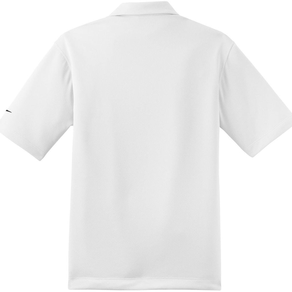 Nike Men's White Dri-FIT S/S Pebble Texture Polo