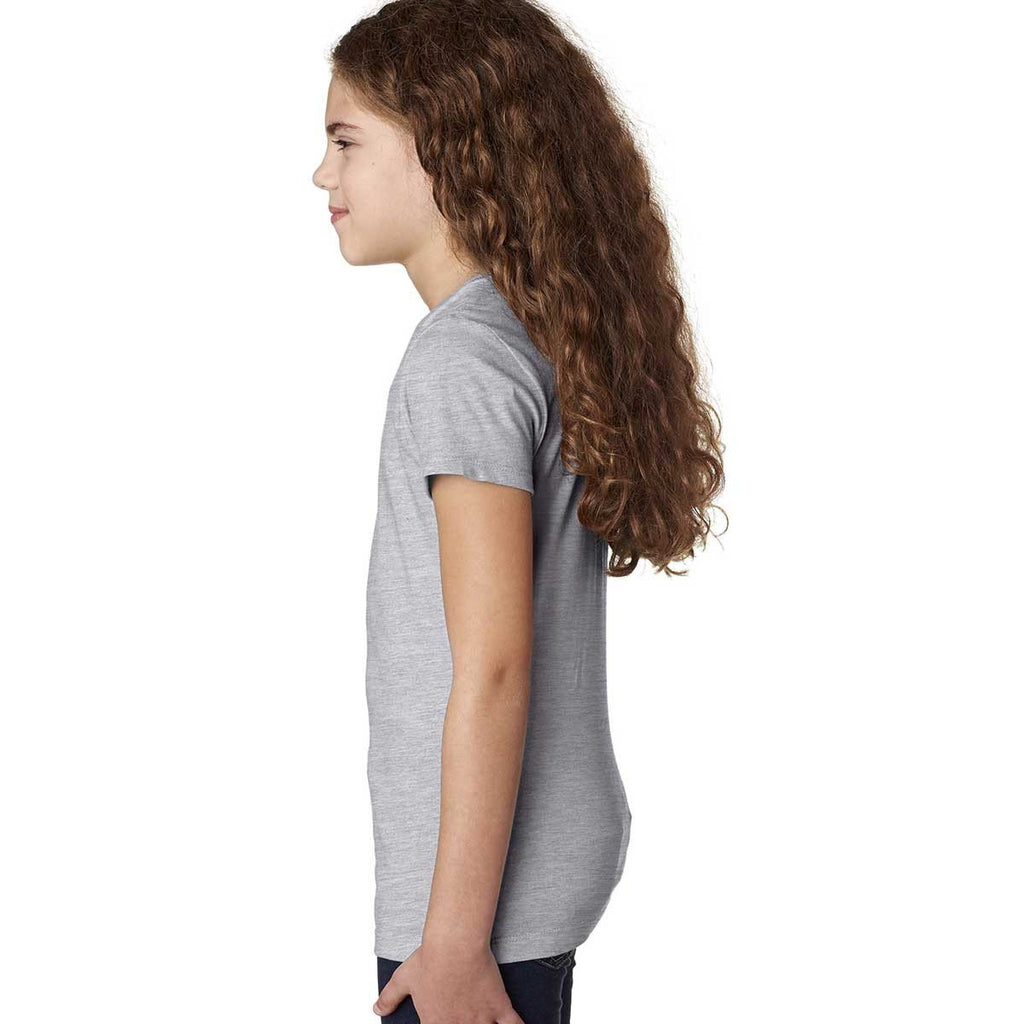 Next Level Girl's Heather Gray Adorable V-Neck Tee