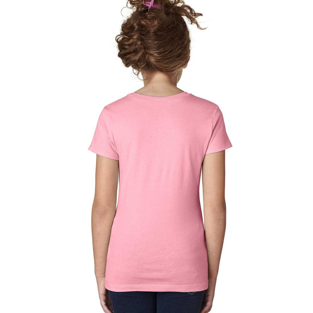 Next Level Girl's Light Pink Adorable V-Neck Tee