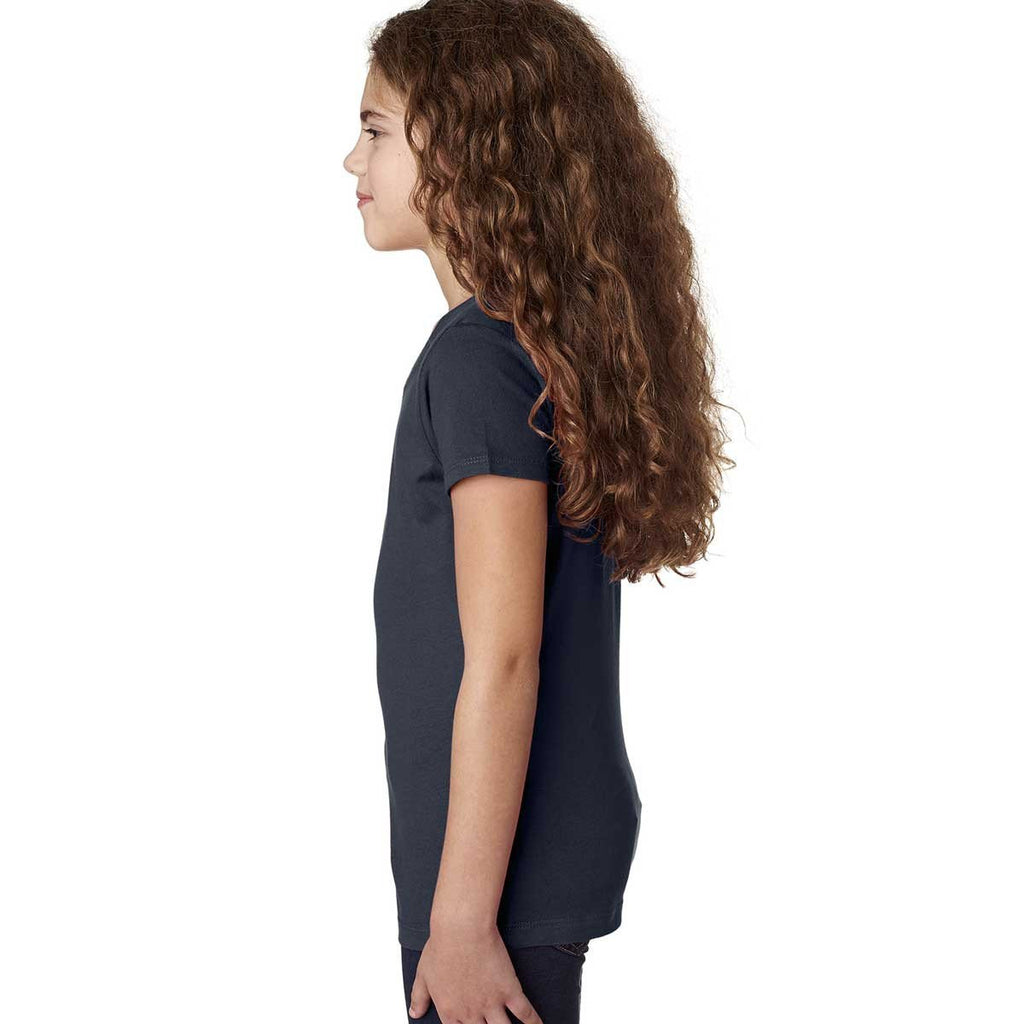 Next Level Girl's Midnight Navy Adorable V-Neck Tee