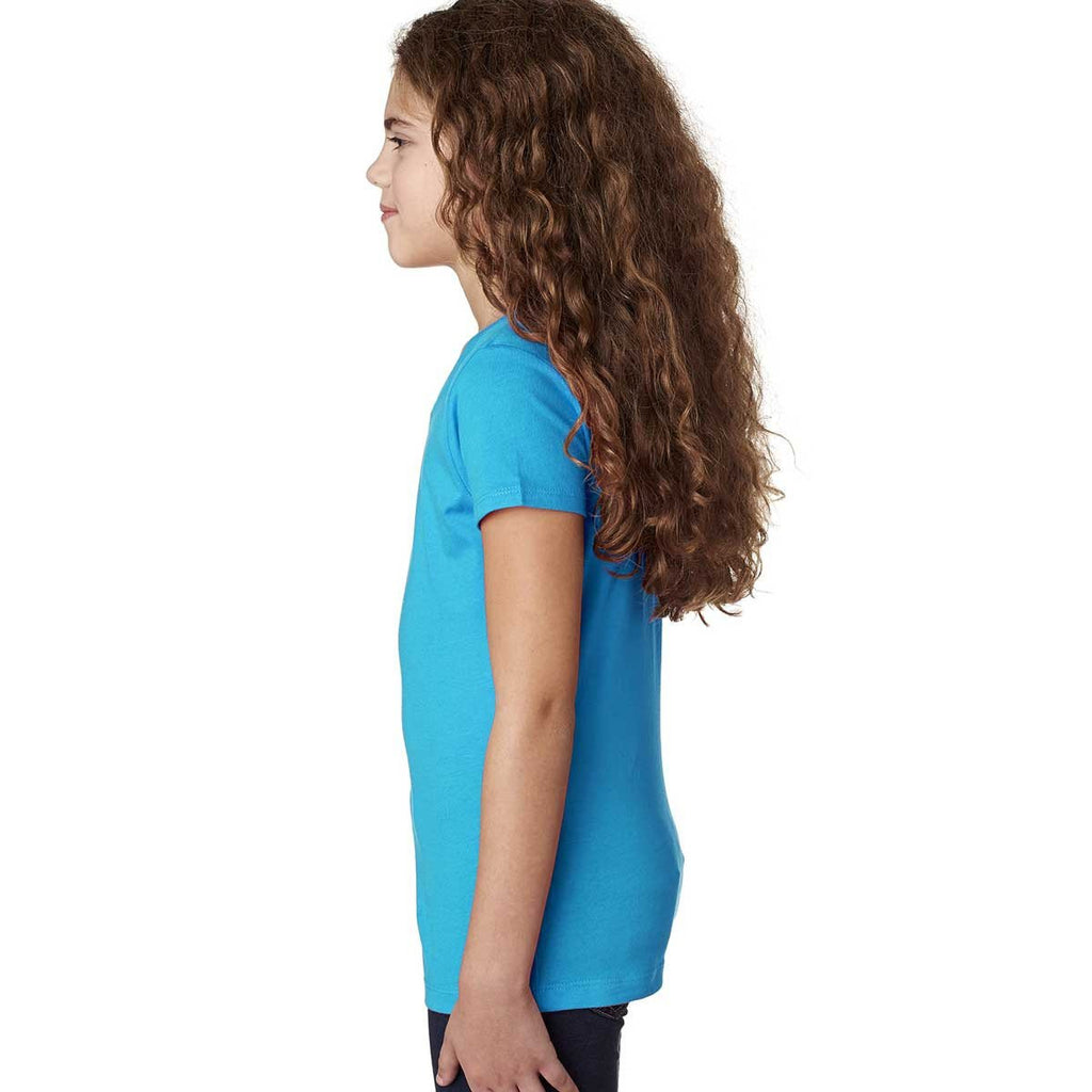 Next Level Girl's Turquoise Adorable V-Neck Tee