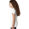 Next Level Girl's White Adorable V-Neck Tee