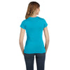 Anvil Women's Caribbean Blue Ringspun Fitted T-Shirt
