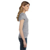Anvil Women's Heather Grey Ringspun Fitted T-Shirt