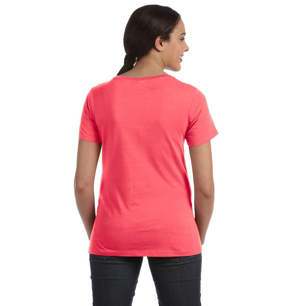 Anvil Women's Coral Ringspun Sheer Featherweight T-Shirt