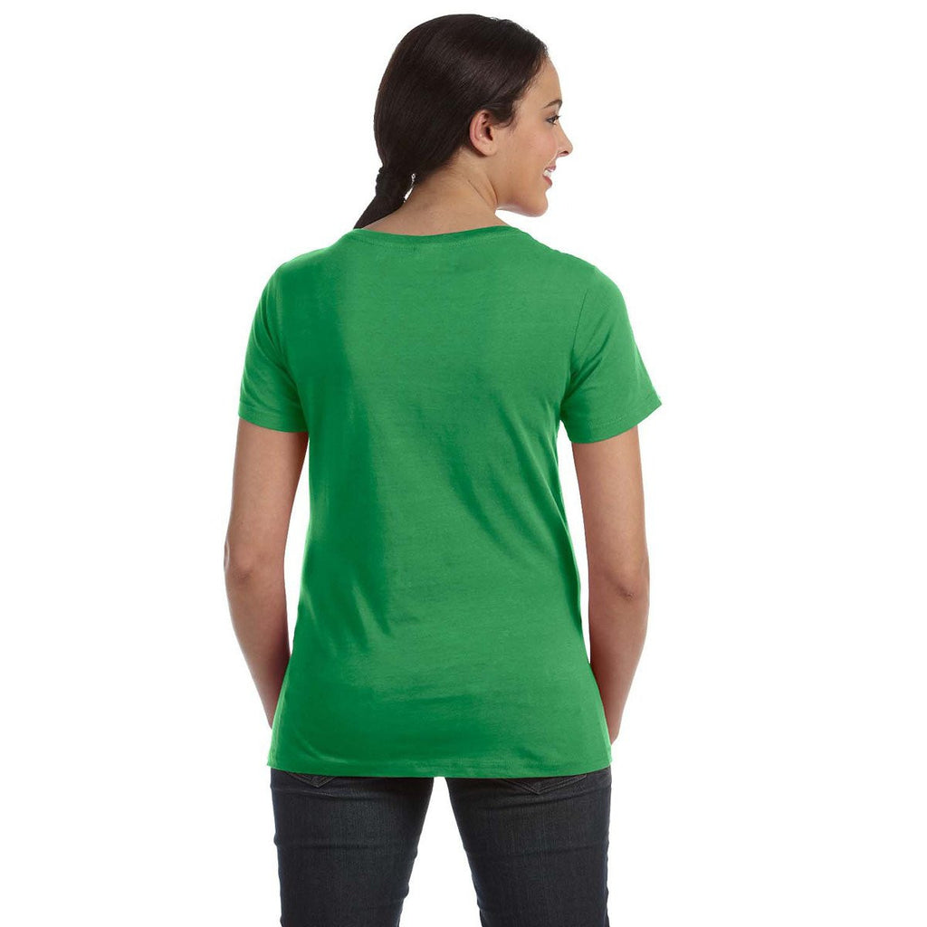 Anvil Women's Green Apple Ringspun Sheer Featherweight T-Shirt