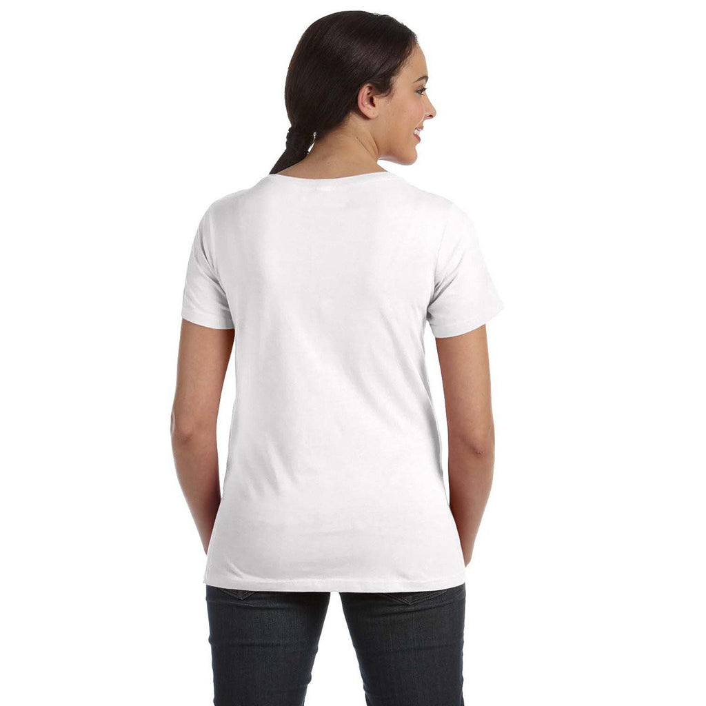 Anvil Women's White Ringspun Sheer Featherweight T-Shirt
