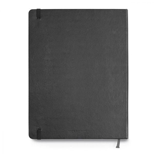 Cuaderno a Rayas de Pasta Dura Negro Extra Grande Moleskine (7.5" x 9.75")