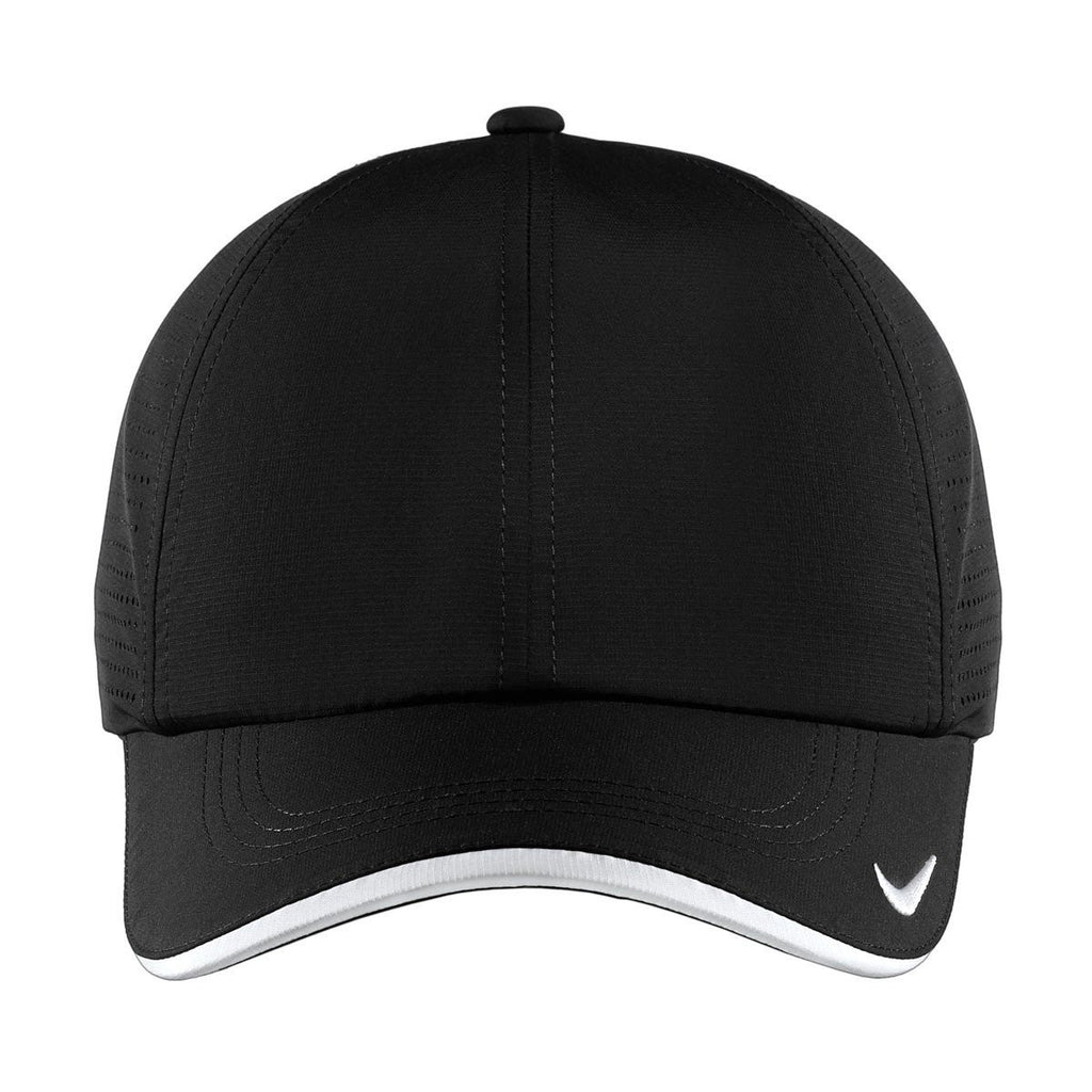 Nike Dri-FIT Black Swoosh Perforated Cap