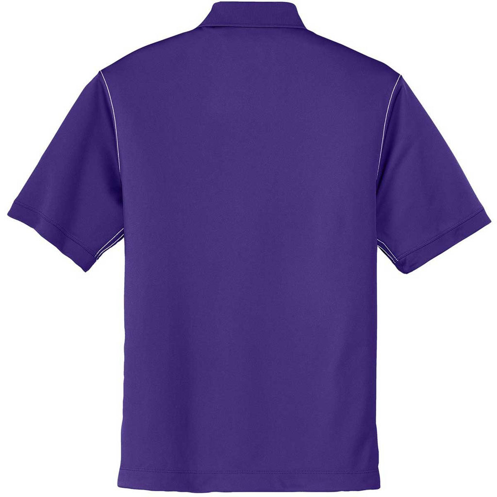 Nike Men's Purple Dri-FIT S/S Sport Swoosh Pique Polo