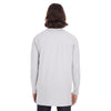 Anvil Men's Silver Lightweight Long & Lean Raglan Long Sleeve T-Shirt