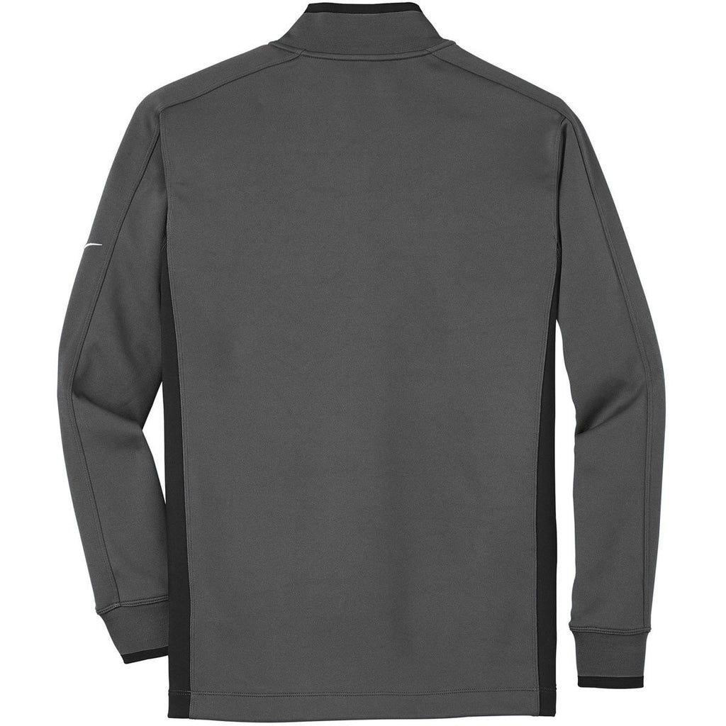 Nike Men's Dark Grey Dri-FIT L/S Quarter Zip Shirt