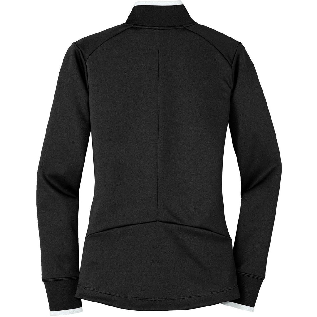 Nike Women's Black/White Dri-FIT L/S Quarter Zip Shirt