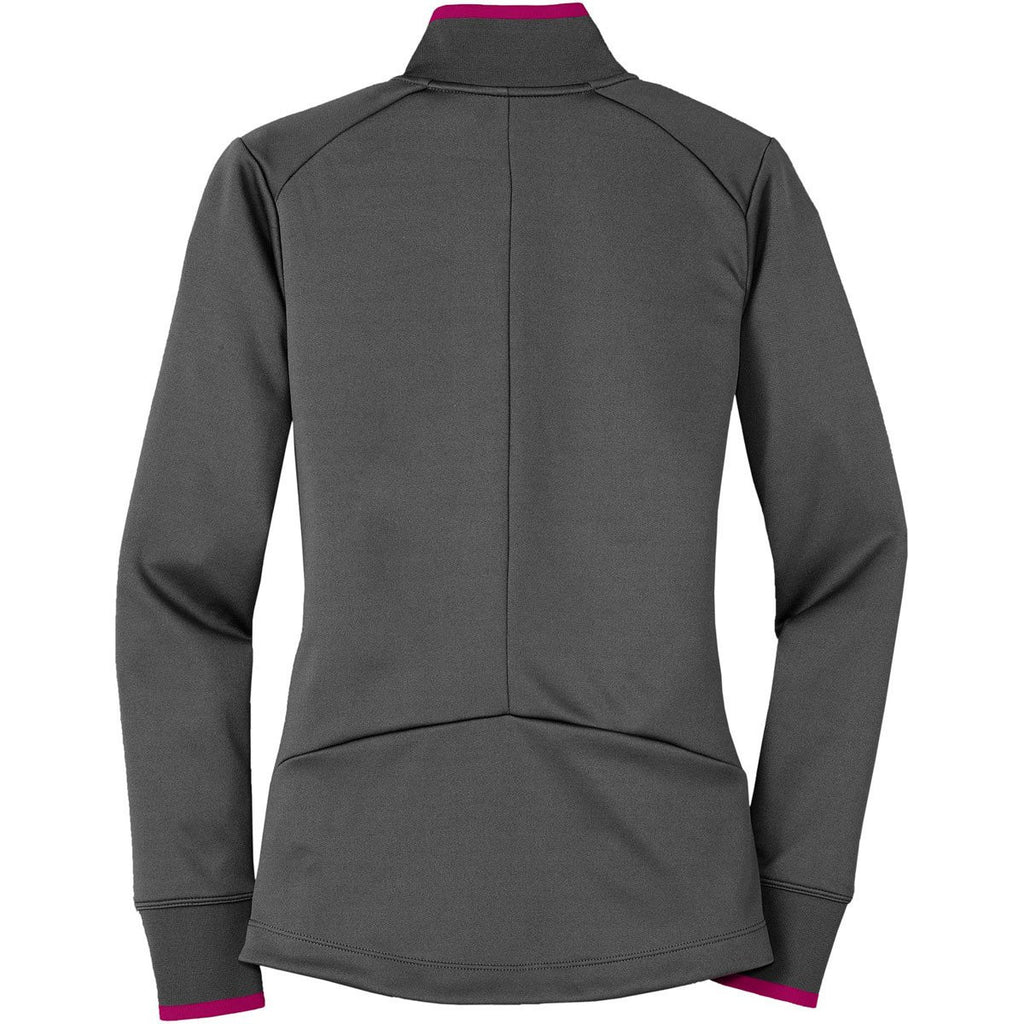 Nike Women's Dark Grey Dri-FIT L/S Quarter Zip Shirt
