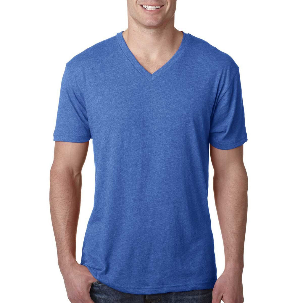 Next Level Men's Vintage Royal Triblend V Neck Tee