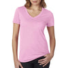 Next Level Women's Lilac Poly/Cotton V Neck Tee 