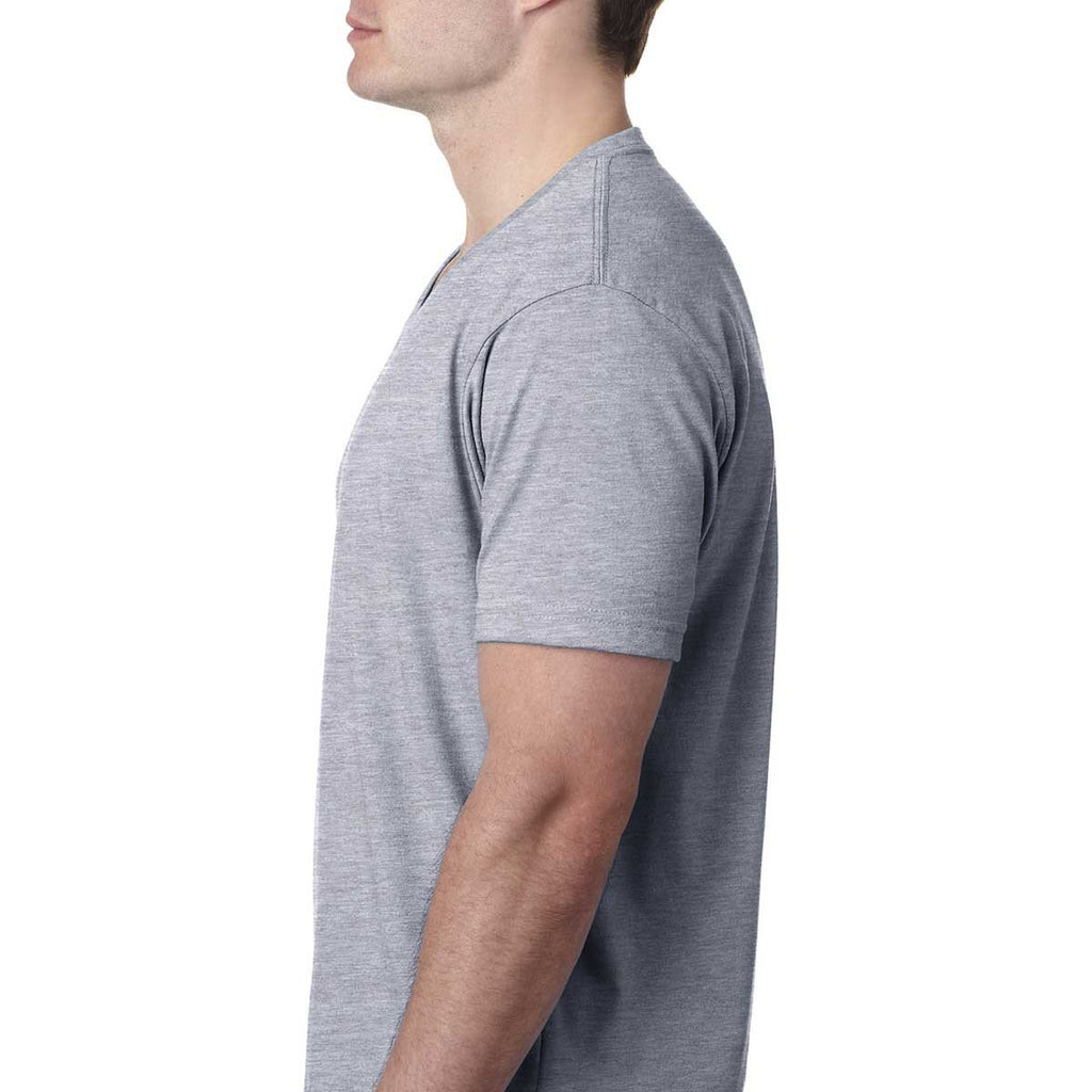 Next Level Men's Dark Heather Gray Premium CVC V-Neck Tee