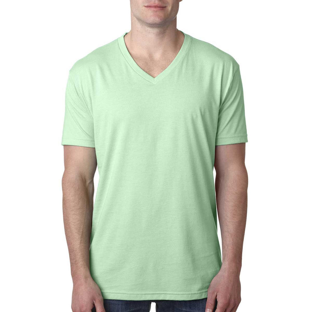 Next Level Men's Mint Premium CVC V-Neck Tee