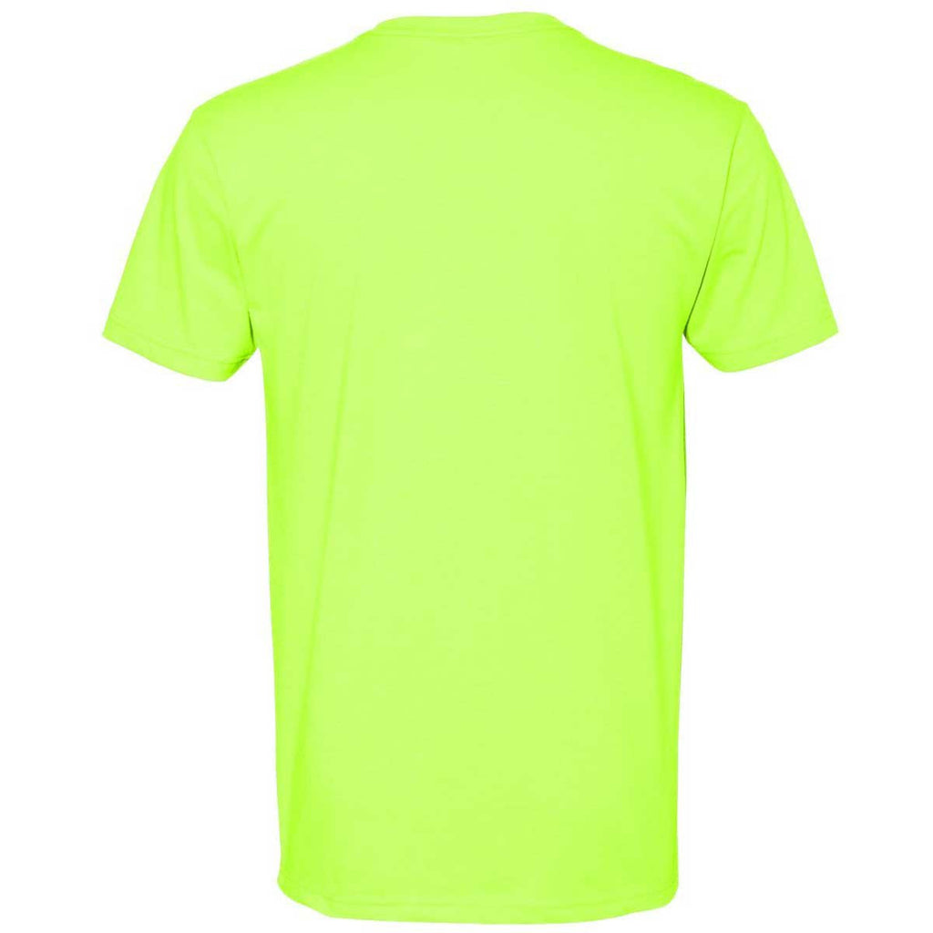 Next Level Men's Neon Yellow Premium CVC V-Neck Tee