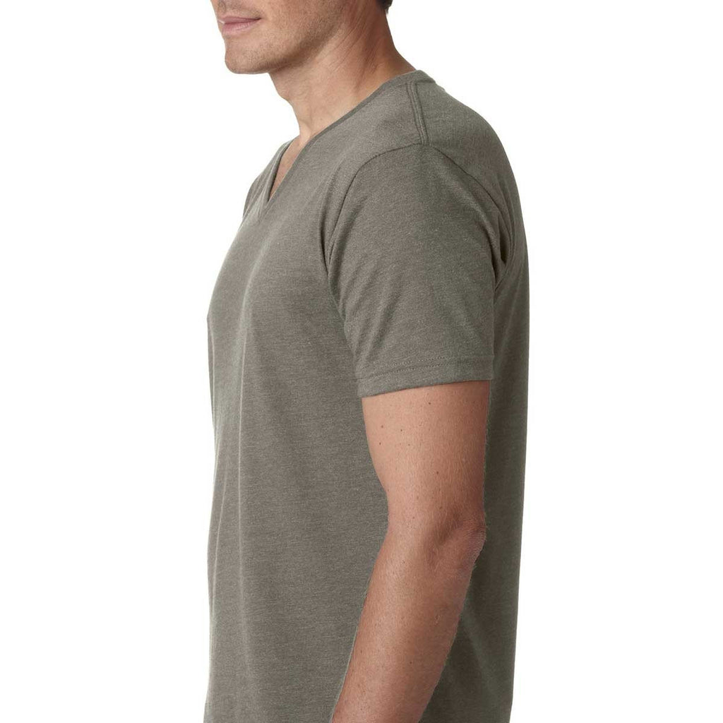 Next Level Men's Warm Gray Premium CVC V-Neck Tee