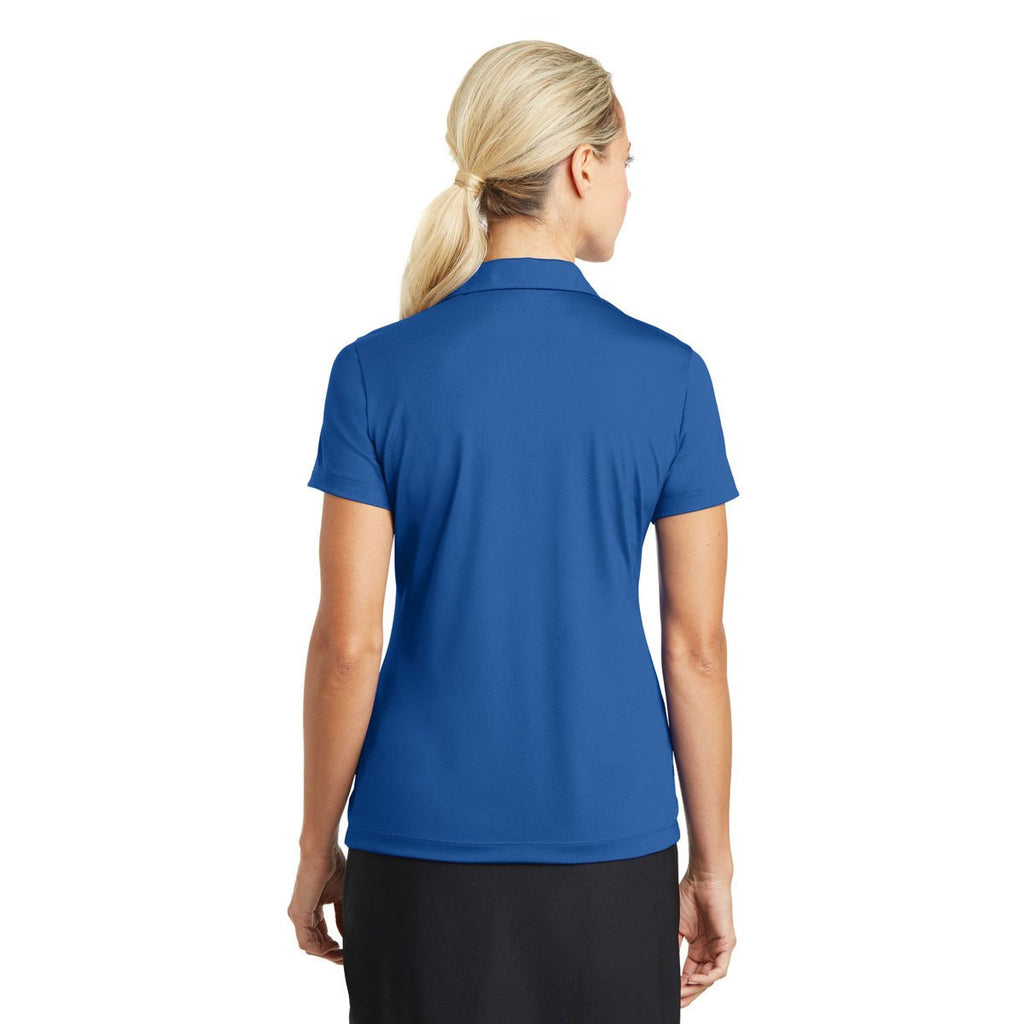 Nike Women's Gym Blue Dri-FIT S/S Vertical Mesh Polo