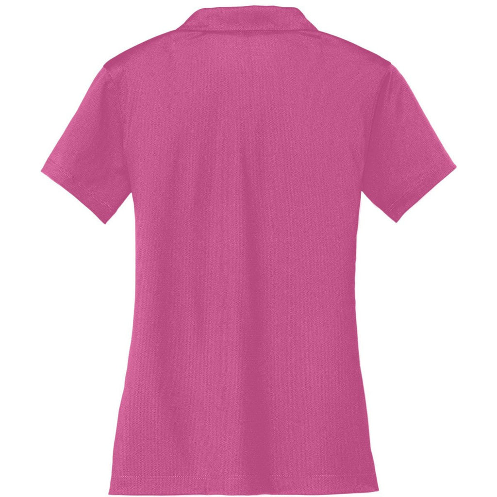 Nike Women's Pink Dri-FIT S/S Vertical Mesh Polo