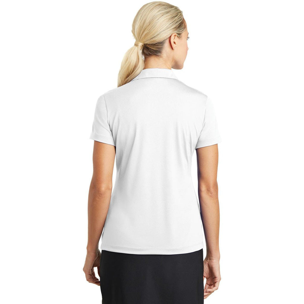 Nike Women's White Dri-FIT S/S Vertical Mesh Polo