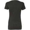 Next Level Women's Charcoal CVC Deep V Tee