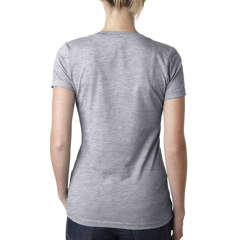 Next Level Women's Dark Heather Gray CVC Deep V Tee