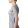 Next Level Women's Dark Heather Gray CVC Deep V Tee
