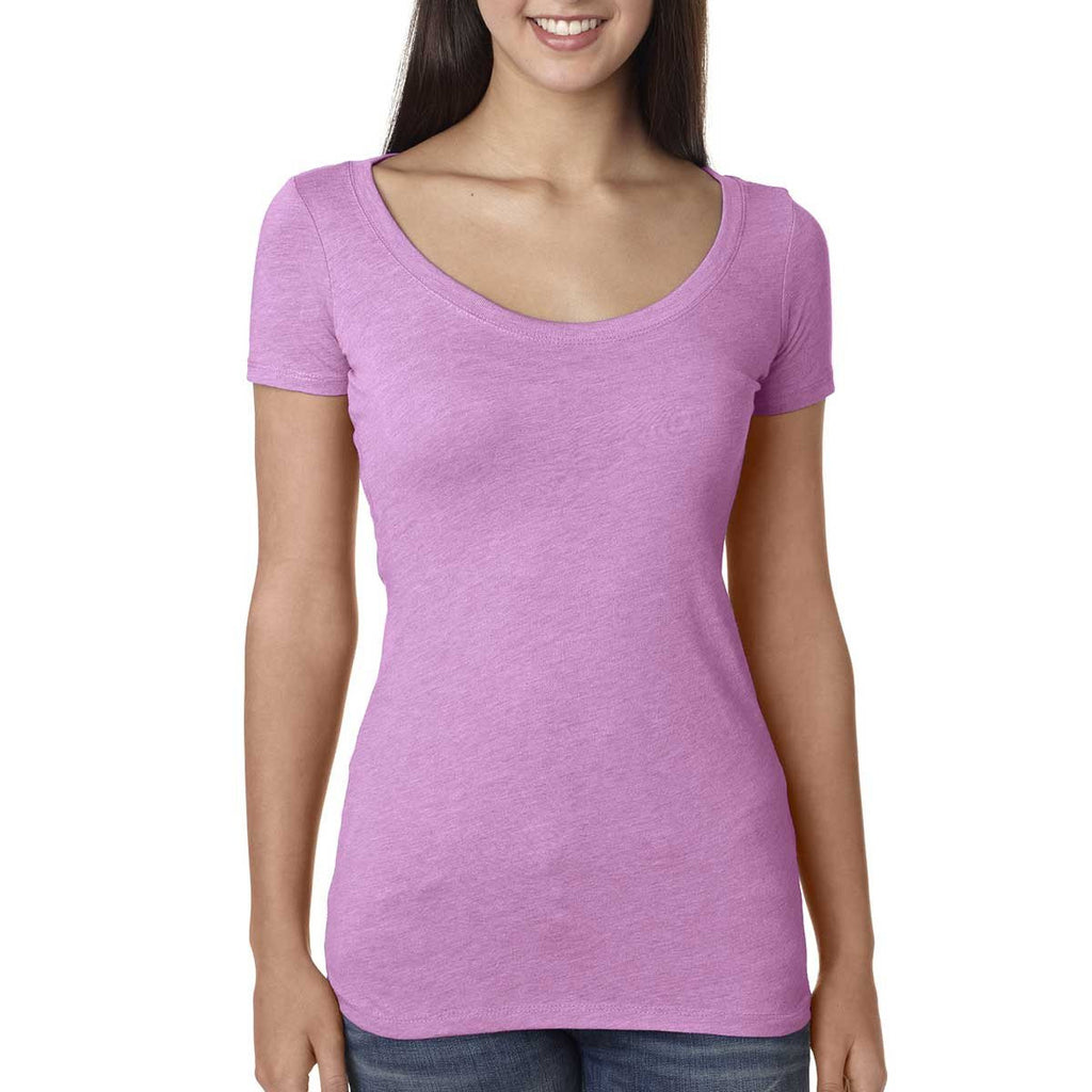 Next Level Women Vintage Lilac Triblend Scoop Tee