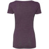 Next Level Women Vintage Purple Triblend Scoop Tee