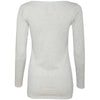 Next Level Women's Heather White Triblend Long-Sleeve Scoop Tee