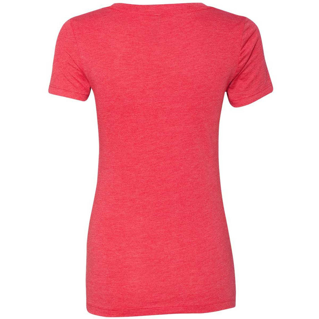Next Level Women's Vintage Red Triblend Deep-V Tee