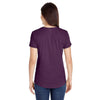 Anvil Women's Heather Aubergine Triblend Scoop Neck T-Shirt
