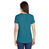 Anvil Women's Heather Galap Blue Triblend Scoop Neck T-Shirt
