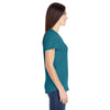 Anvil Women's Heather Galap Blue Triblend Scoop Neck T-Shirt