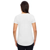 Anvil Women's White Triblend Scoop Neck T-Shirt