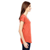 Anvil Women's Heather Orange Triblend V-Neck T-Shirt