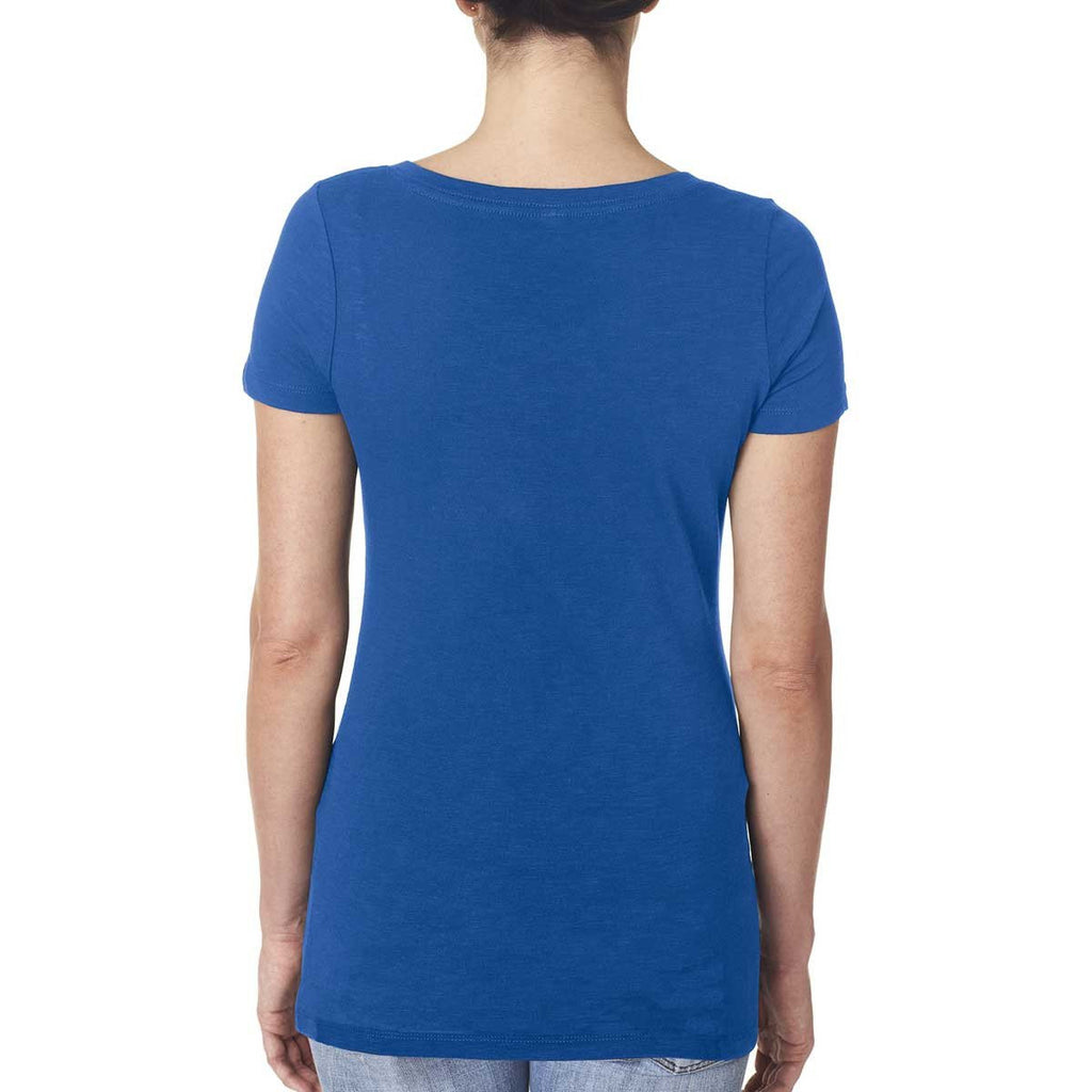 Next Level Women's Royal Slub Crossover V-Neck Tee