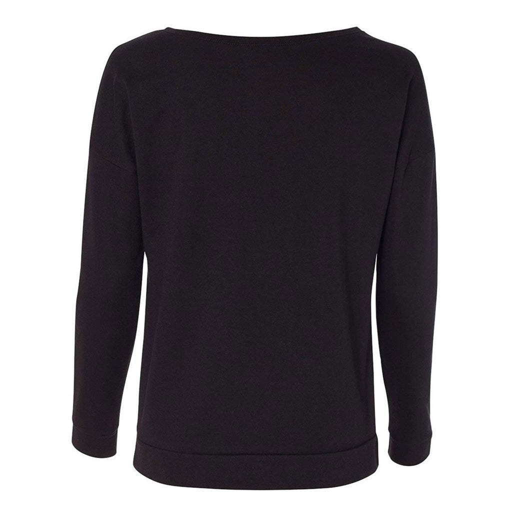Next Level Women's Black Terry Long-Sleeve Scoop Tee